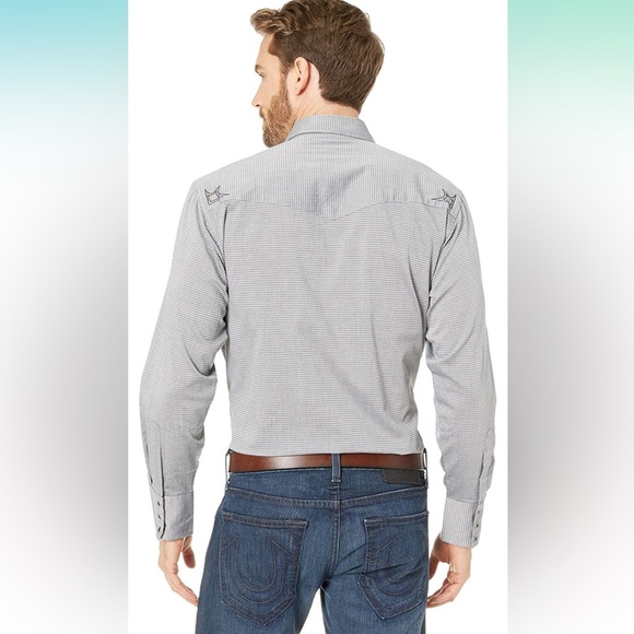 Wrangler Silver Edition Snap Shirt Grey medium - Picture 3 of 12